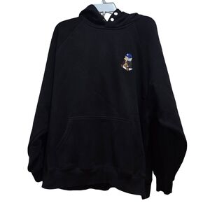 Pizza Duck Duckingnice NEW YORK PIZZA RAT Black Pullover Hoodie Men's 2XL GUC